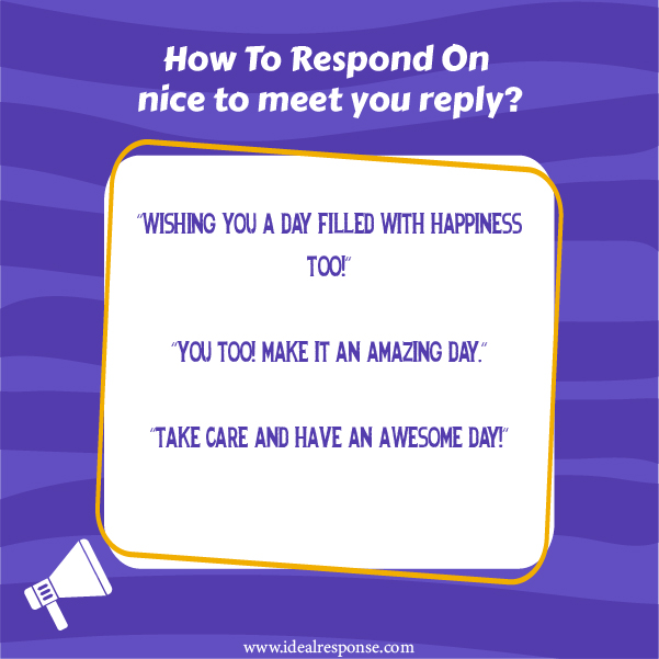 Simple Nice To Meet You Replies
